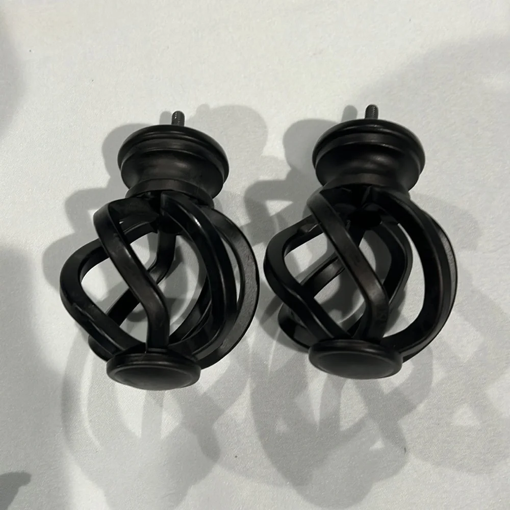 Curtain rod finials. Set of 2.